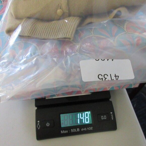 Club Monaco 100% Cashmere Long Sleeve Cardigan Womens S Beige Stretch Button 148 - Picture 9 of 9